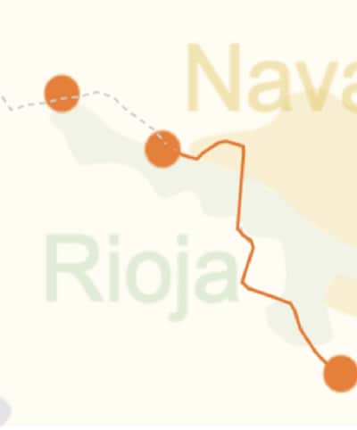 kaart van de streek rond Rioja